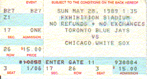 Exhibition Stadium stub